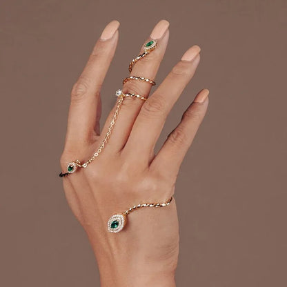 Gemstone Palm Cuff