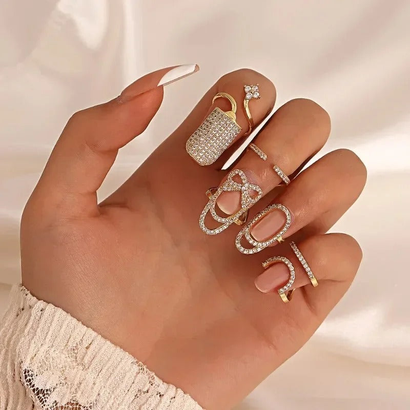 Ensemble d'anneaux pour pointes d'ongles