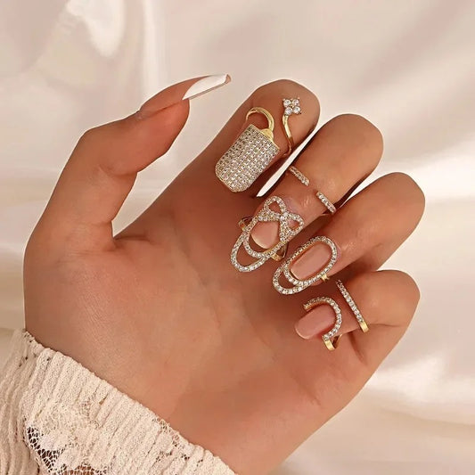 Nail Tip Rings Set