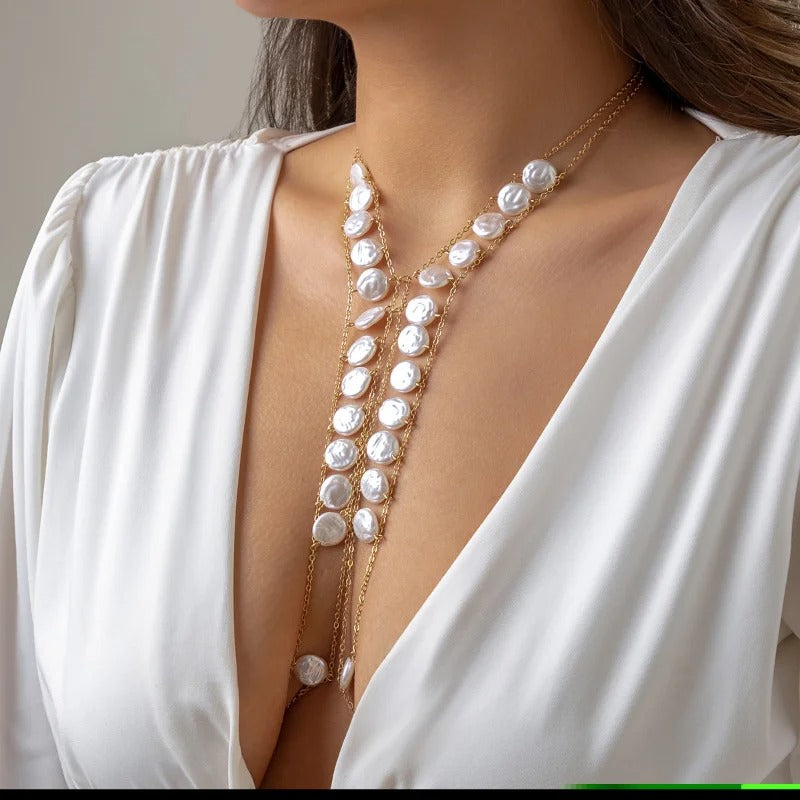 Dual Pearl Body Chain