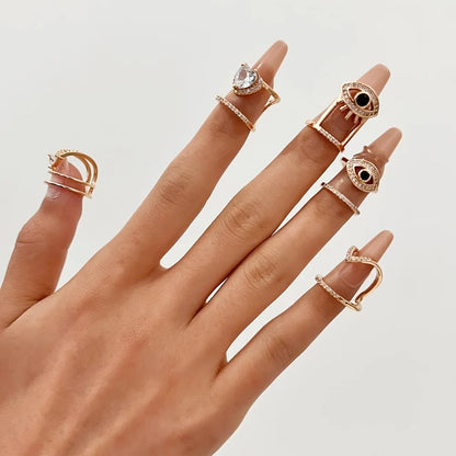 Evil Eye Tip Ring Set